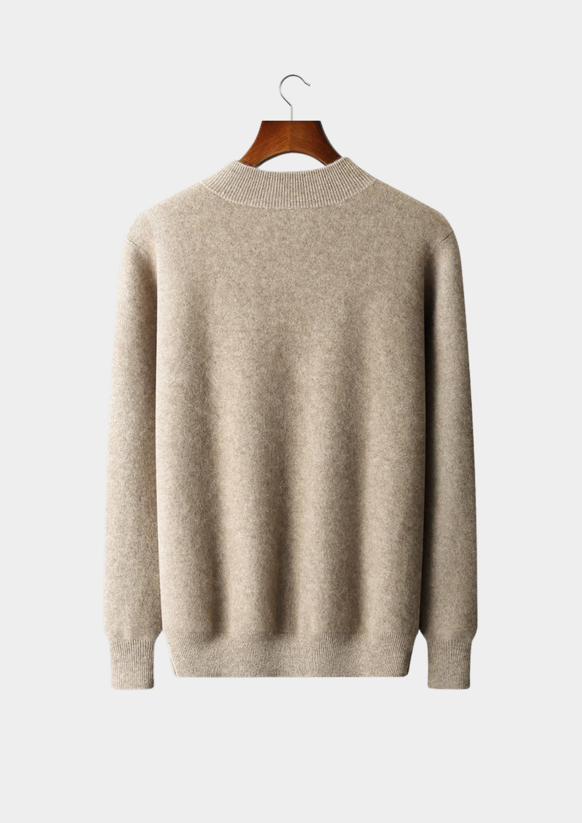 Premium Cashmere Two-Tone Zip Cardigan