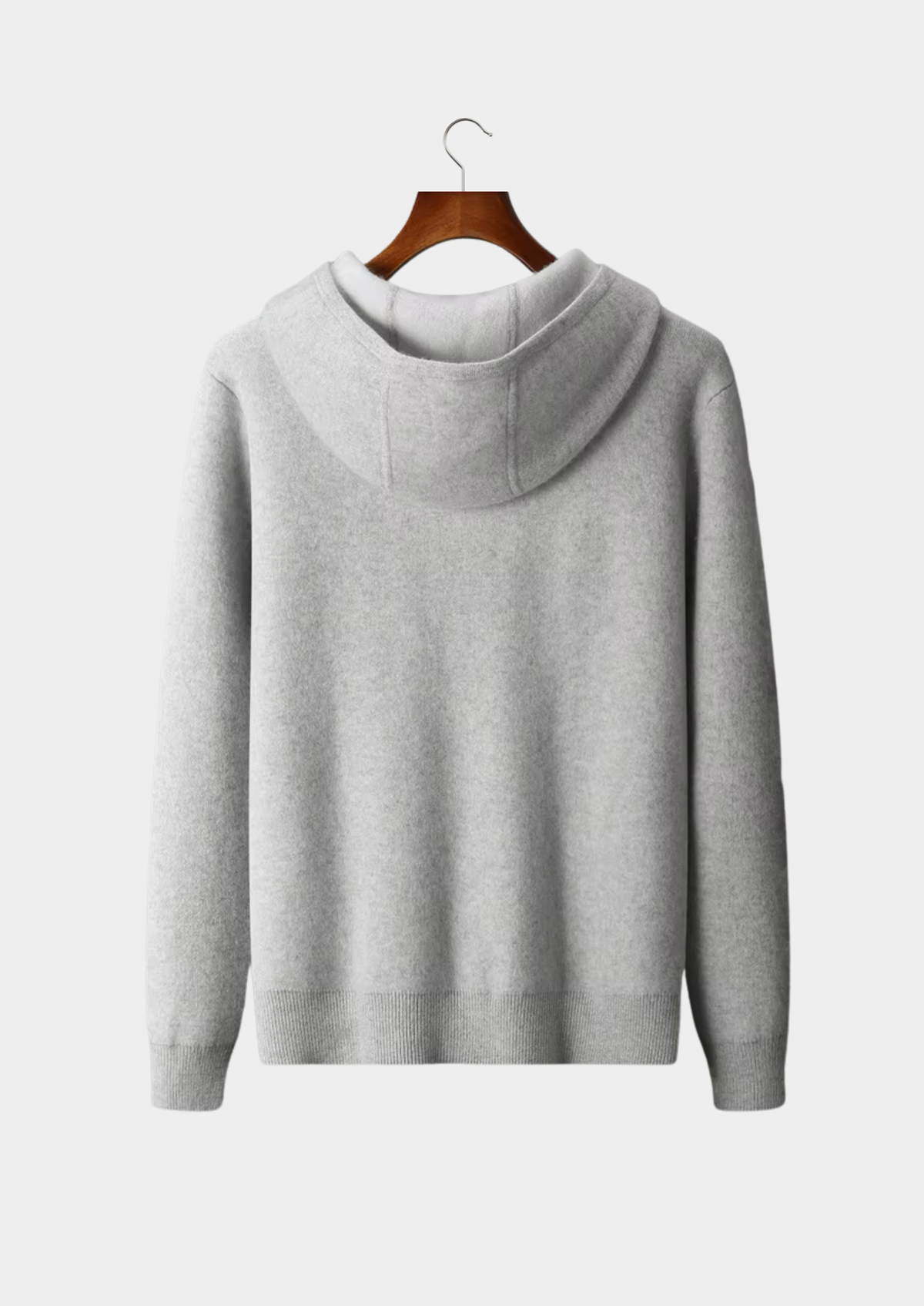 Premium Cashmere Two-Tone Zipper Hoodie