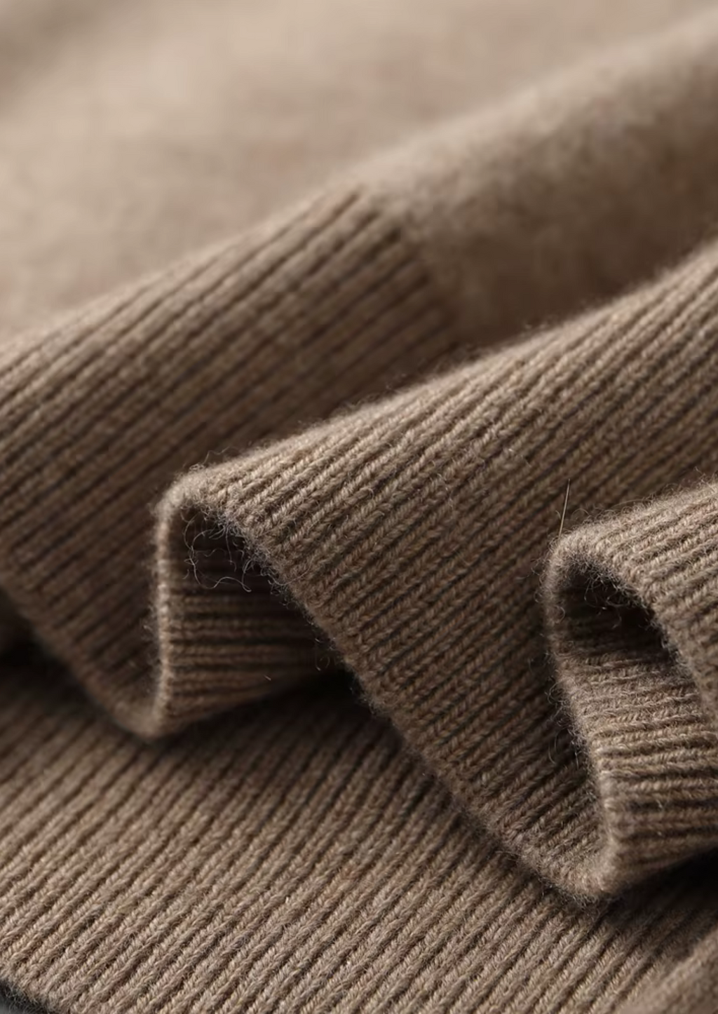 Premium Cashmere Two-Tone Zipper Hoodie