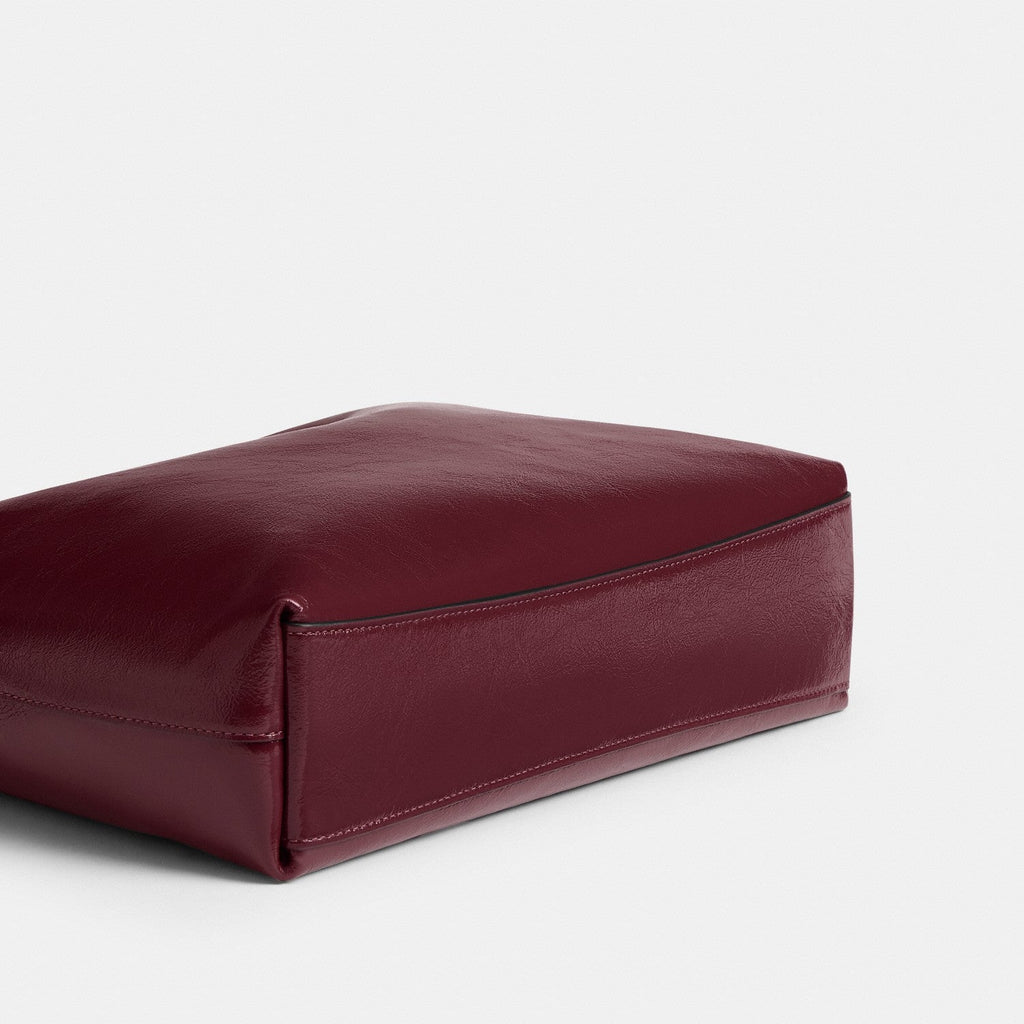 Coach Brooklyn Shoulder Bag 28 - Leather Brass Dark Cherry