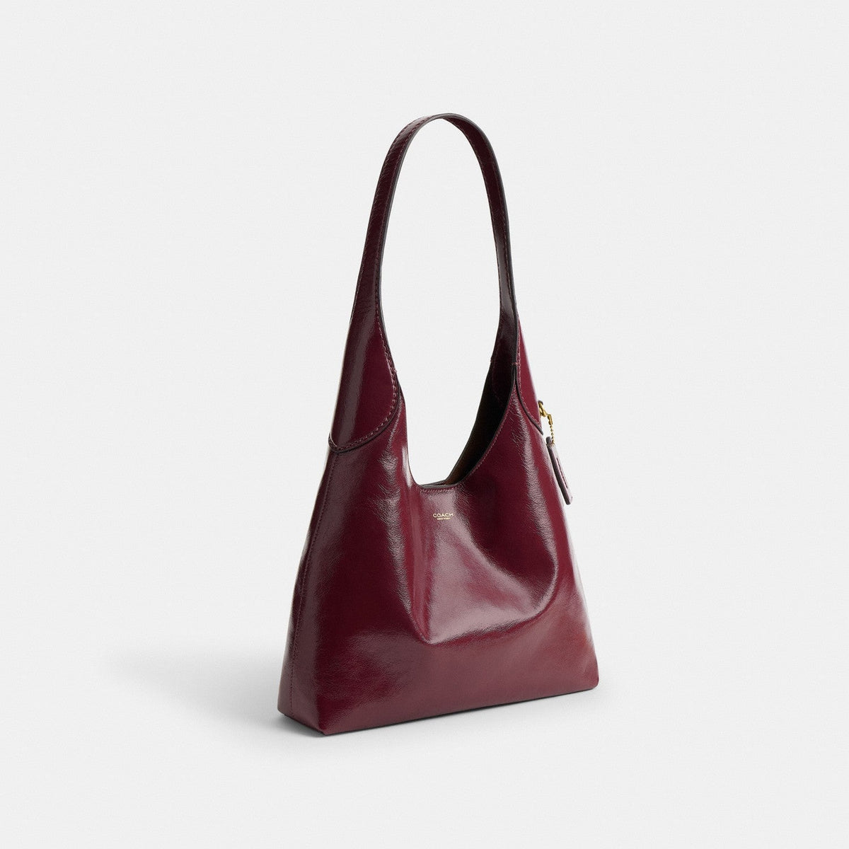 Coach Brooklyn Shoulder Bag 28 - Leather Brass Dark Cherry
