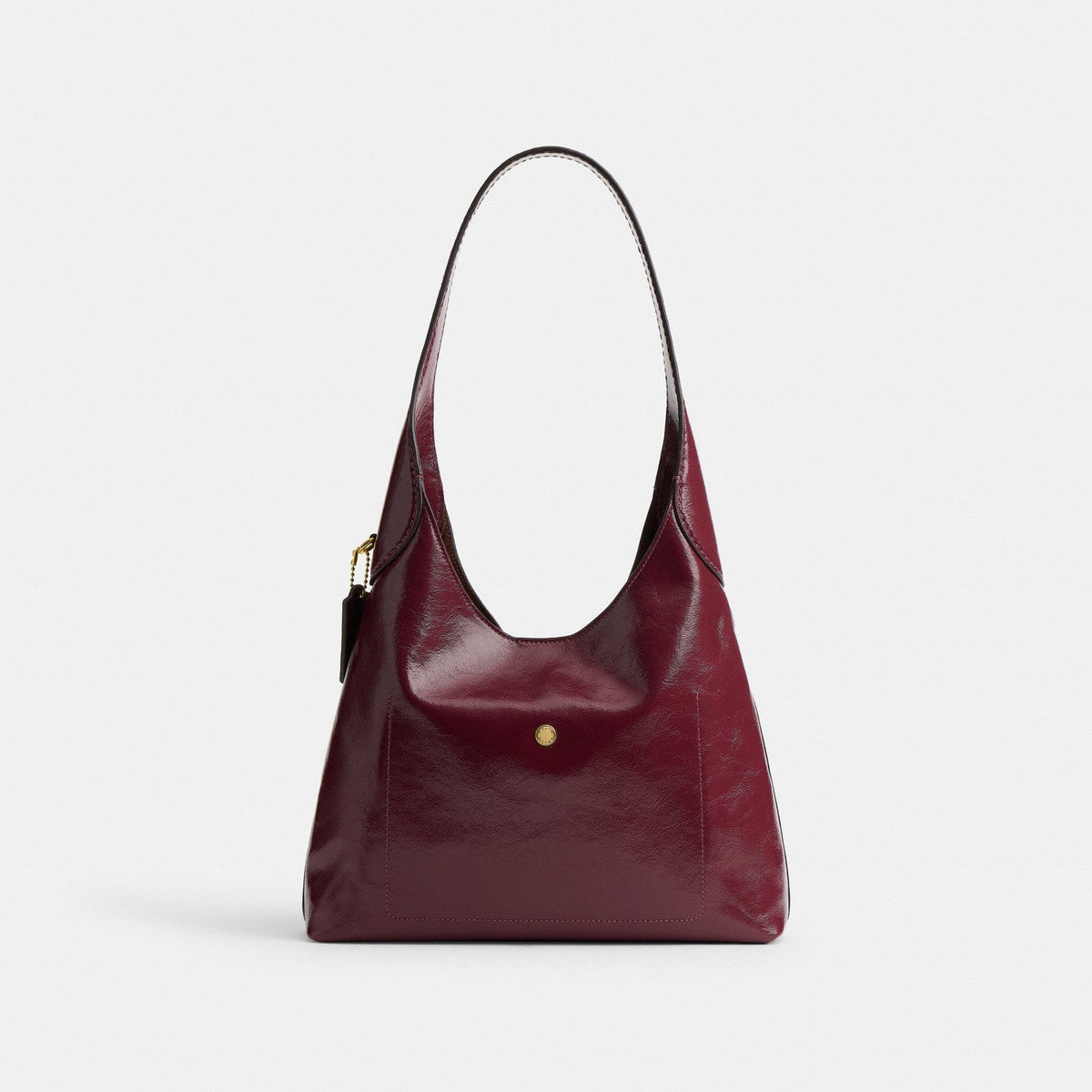 Coach Brooklyn Shoulder Bag 28 - Leather Brass Dark Cherry