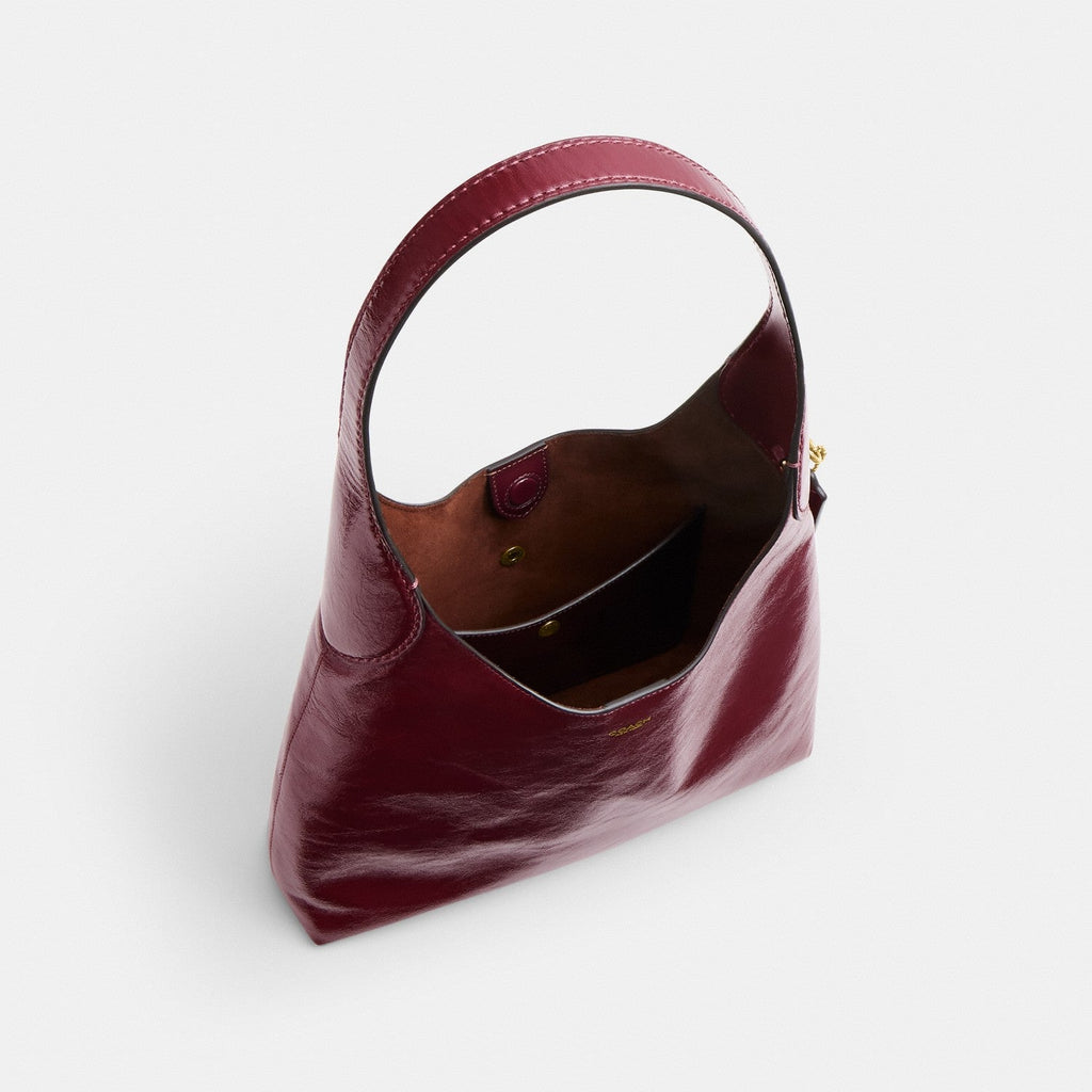 Coach Brooklyn Shoulder Bag 28 - Leather Brass Dark Cherry