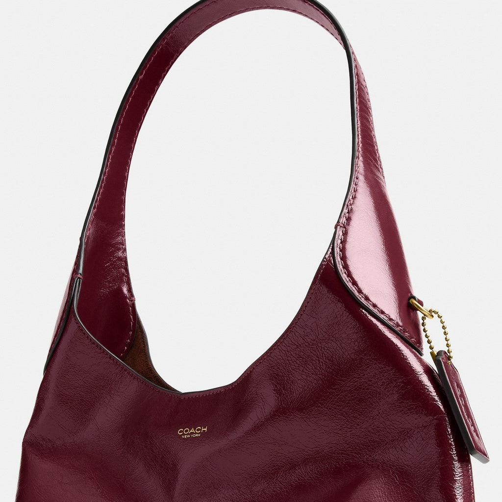 Coach Brooklyn Shoulder Bag 28 - Leather Brass Dark Cherry