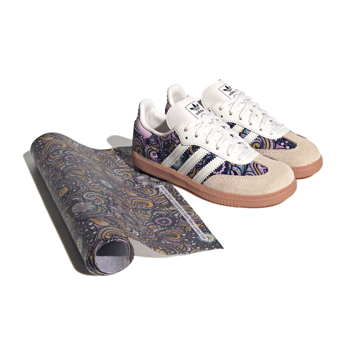 Samba OG Kids x Liberty London "Core White / Orchid Fusion"