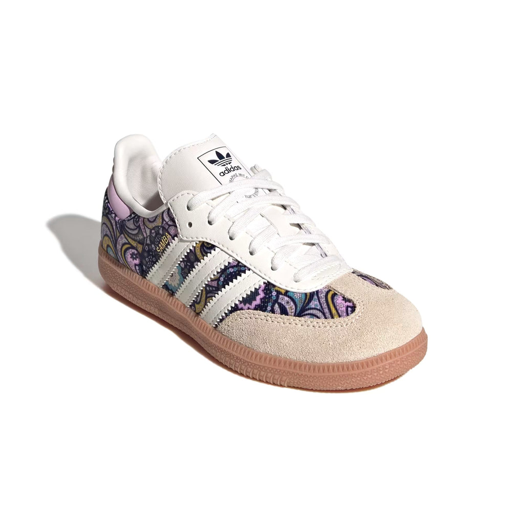 Samba OG Kids x Liberty London "Core White / Orchid Fusion"