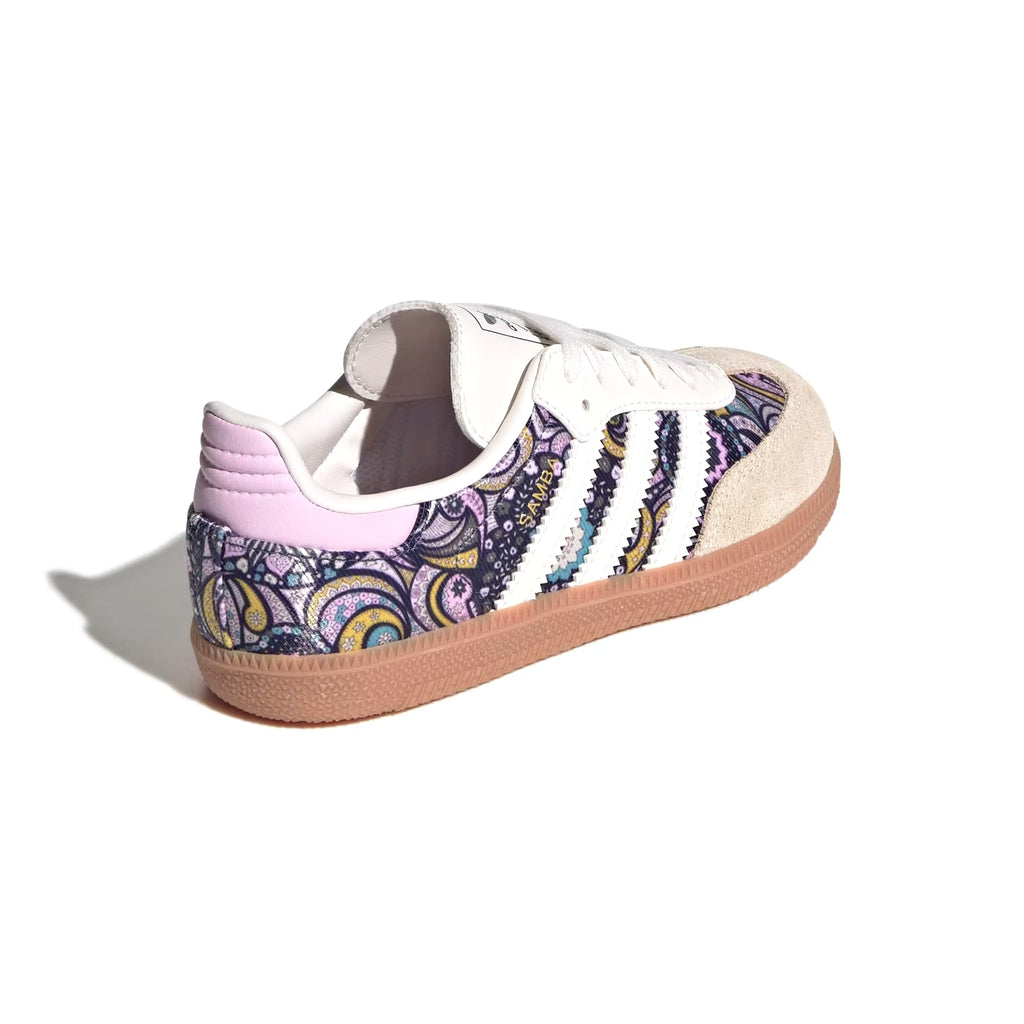 Samba OG Kids x Liberty London "Core White / Orchid Fusion"