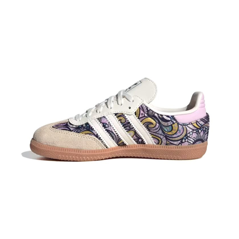 Samba OG Kids x Liberty London "Core White / Orchid Fusion"