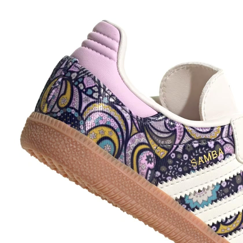 Samba OG Kids x Liberty London "Core White / Orchid Fusion"