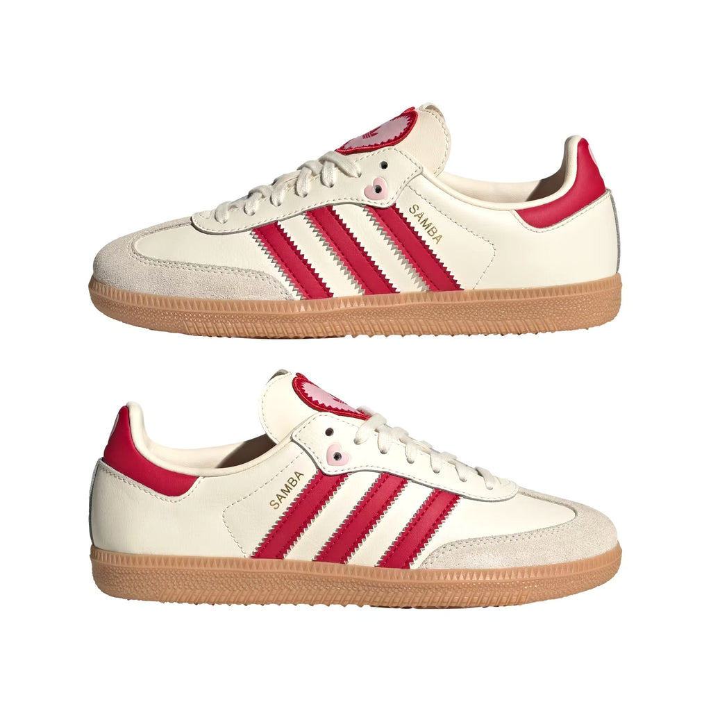 Samba OG Kids "Cream White / Better Scarlet"