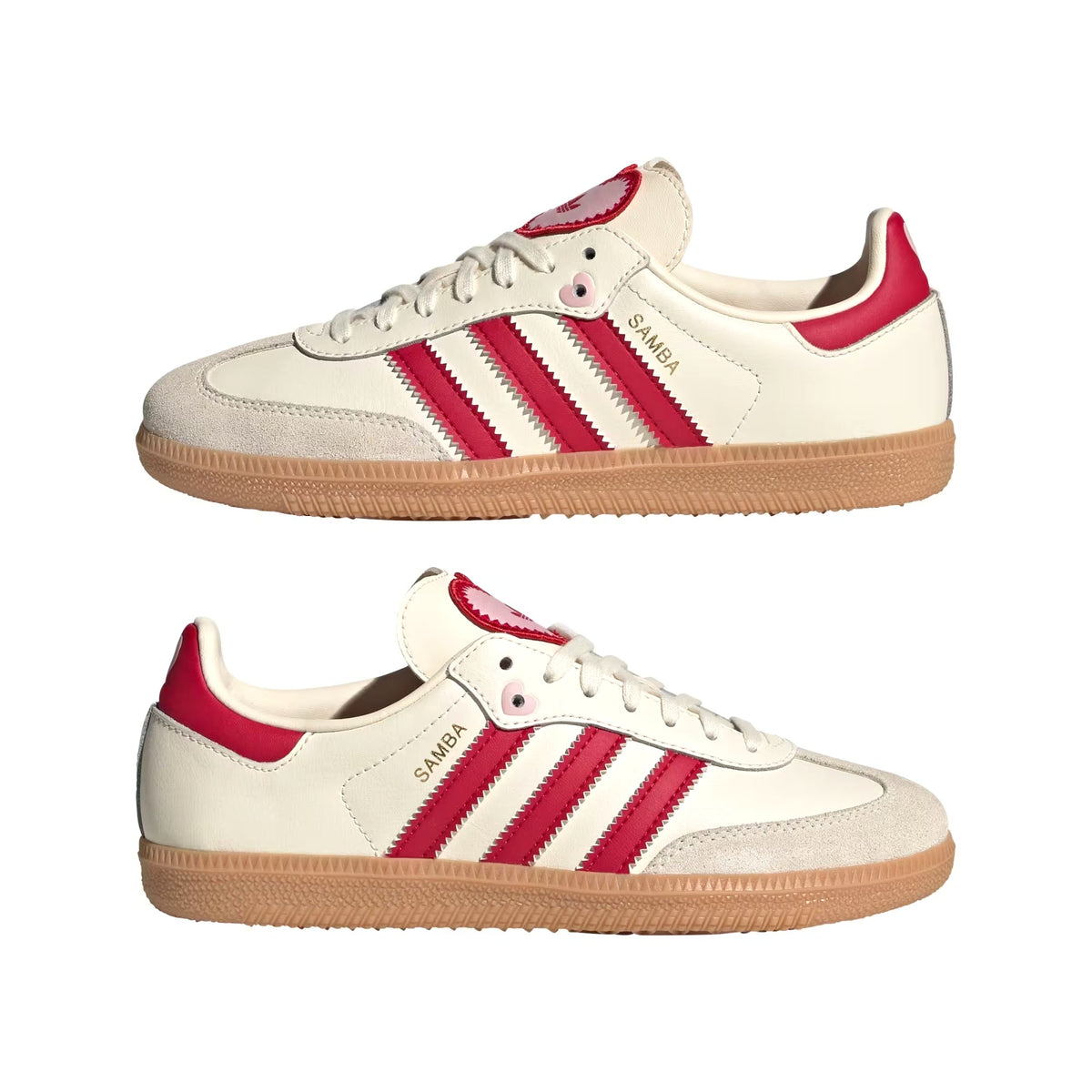 Samba OG Kids "Cream White / Better Scarlet"